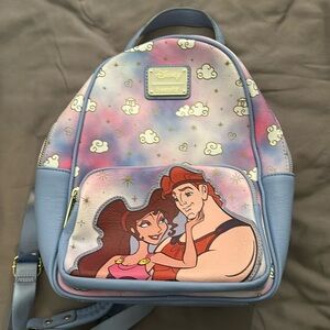 Hercules and megara loungefly pastel backpack